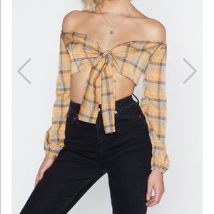 50% off through Friday! Nastygal Plaid Top